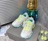 Женские кроссовки Balenciaga 2022 белые с бирюзовой подошвой