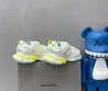 Женские кроссовки Balenciaga 2022 белые с бирюзовой подошвой