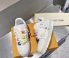 Кроссовки женские Louis Vuitton LV Trainer белые кожаные