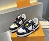 Кроссовки женские Louis Vuitton LV Trainer белые с черным кожаные