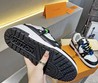 Кроссовки женские Louis Vuitton LV Trainer белые с черным кожаные