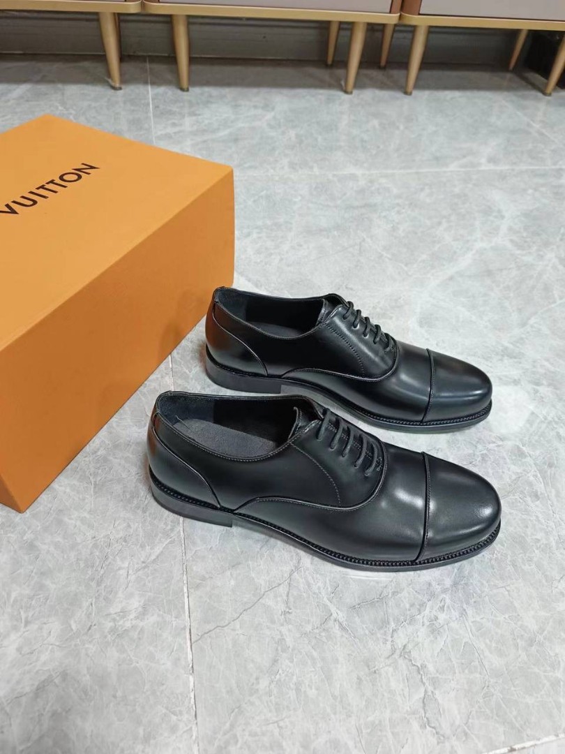 Мужские кожаные туфли Louis Vuitton 2022 черные