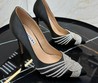 Женские туфли Aquazzura Firenze черные на высоком каблуке