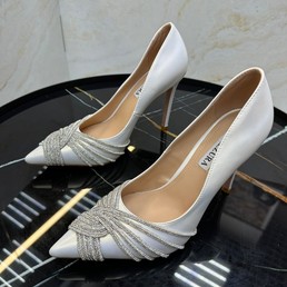 Женские туфли Aquazzura Firenze белые на высоком каблуке