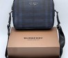 Сумка Burberry 25x19 кожаная синяя с черным