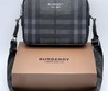 Сумка Burberry 25x19 кожаная серая с черным