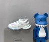 Женские кроссовки Balenciaga TRACK SNEAKER 2022-2023 белые с розовым и голубым