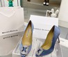 Женские туфли Manolo Blahnik 2022-2023 голубые