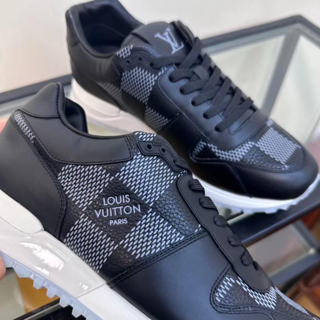 Мужские кожаные кроссовки Louis Vuitton 2022-2023 черные