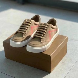 Женские кроссовки Burberry 2022-2023 коричневые комбинированные