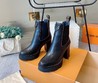 Женские кожаные ботинки Louis Vuitton Beaubourg 2022-2023 черные