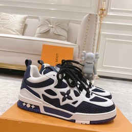 Женские кроссовки Louis Vuitton 2022-2023 белые с синим