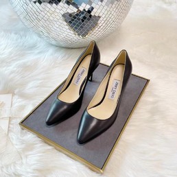 Женские кожаные туфли Jimmy Choo 2022-2023 черные