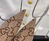 Женские сапоги Gucci 2022-2023 коричневые с рисунком