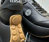 Женские кожаные кроссовки Versace 2022-2023 черные