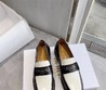 Женские кожаные лоферы Christian Dior Boy 2022-2023 черные с белым