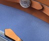 Женская кожаная сумка Hermes 2022-2023 голубая 31х26
