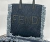 Женская тканевая сумка Fendi 2022-2023 джинсовая 40х35