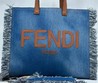 Женская тканевая сумка Fendi 2022-2023 синяя 40х35