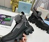 Мужские кроссовки Prada 2022-2023 черные с серым комбинированные