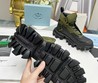 Мужские кроссовки Prada 2022-2023 черные с зеленым комбинированные