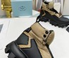 Мужские кроссовки Prada 2022-2023 черные с бежевым комбинированные