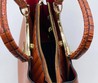 Женская кожаная сумка Prada 2022-2023 коричневая 29х21