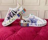 Женские кожаные кроссовки Dolce & Gabbana 2022-2023 белые с надписями