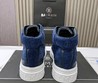 Мужские текстильные кроссовки Balmain 2022-2023 синие