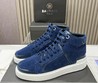 Мужские текстильные кроссовки Balmain 2022-2023 синие
