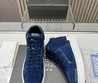 Мужские текстильные кроссовки Balmain 2022-2023 синие
