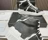 Мужские кожаные кроссовки Balmain 2022-2023 серые с белым