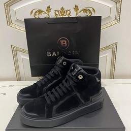 Мужские замшевые кроссовки Balmain 2022-2023 черные