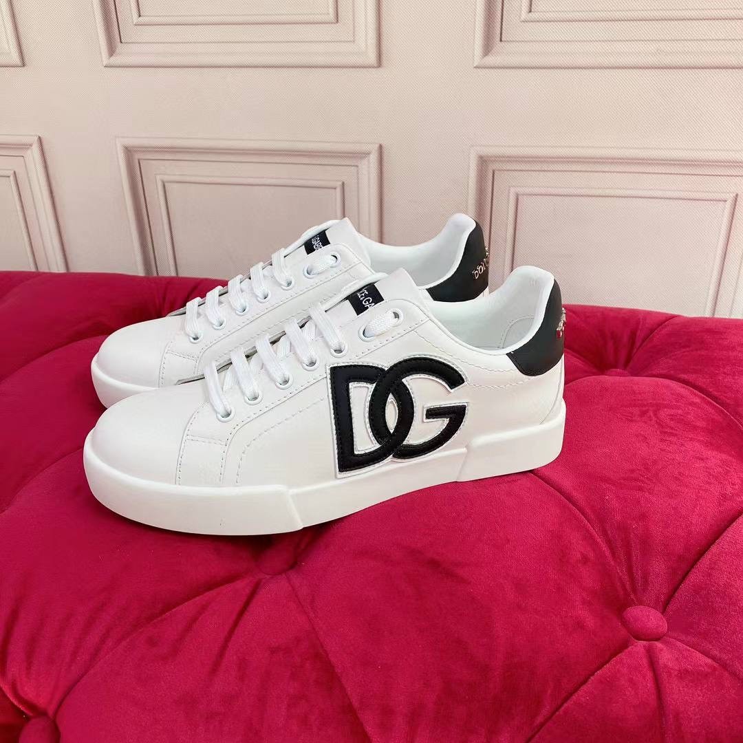 Мужские кожаные кроссовки Dolce & Gabbana 2022-2023 белые
