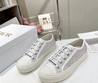Женские текстильные кроссовки Christian Dior 2022-2023 белые с камушками