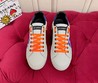 Мужские кожаные кроссовки Dolce & Gabbana 2022-2023 белые с синим и оранжевым