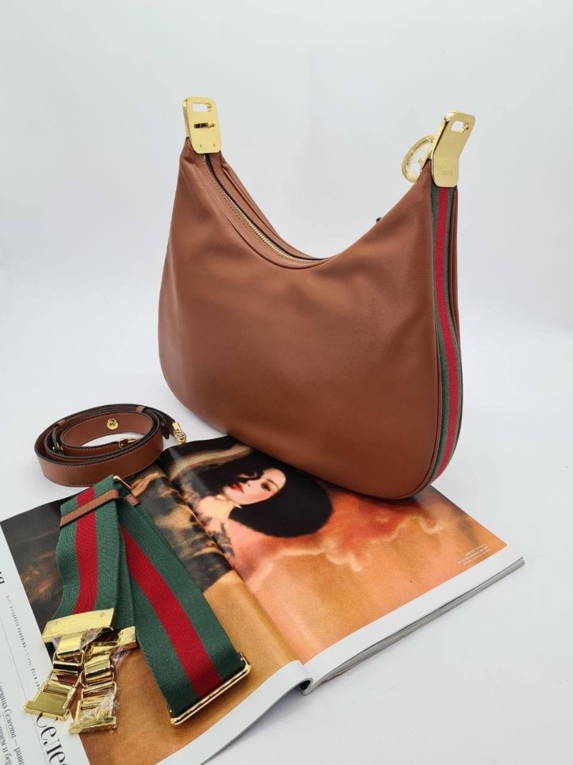 Женская сумка Gucci 2022-2023 коричневая 35х27