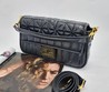 Женская кожаная сумка Fendi 2022-2023 черная 27х13