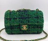 Женская текстильная сумка Chanel 2022-2023 зеленая 25х15