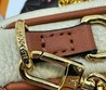 Женская кожаная сумка Louis Vuitton 2022-2023 бежевая c коричневым 14х10