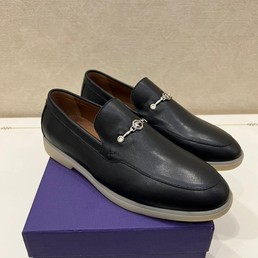 Мужские лоферы Stefano Ricci 2022-2023 черные кожаные