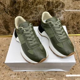 Мужские кожаные кроссовки Maison Margiela 2022-2023 зеленые