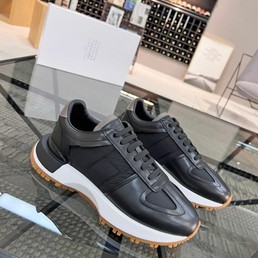 Мужские кожаные кроссовки Maison Margiela 2022-2023 черные