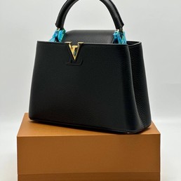 Женская кожаная сумка Louis Vuitton 2022-2023 черная 28х18