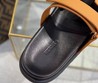 Мужские сандалии Hermes 2022-2023 черные с коричневым
