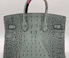 Женская кожаная сумка Hermes 2022-2023 серая 35х30