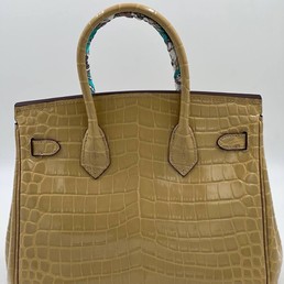 Женская кожаная сумка Hermes 2022-2023 желтая 35х30