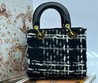 Женская сумка Christian Dior 2022-2023 черная с белым 20х17