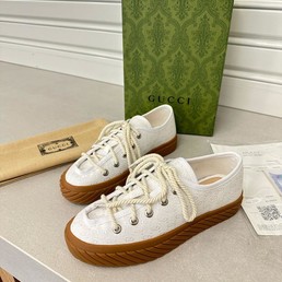 Женские нейлоновые кроссовки Gucci 2022-2023 белые