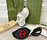 Женские кожаные кроссовки Gucci 2022-2023 белые с фирменным принтом